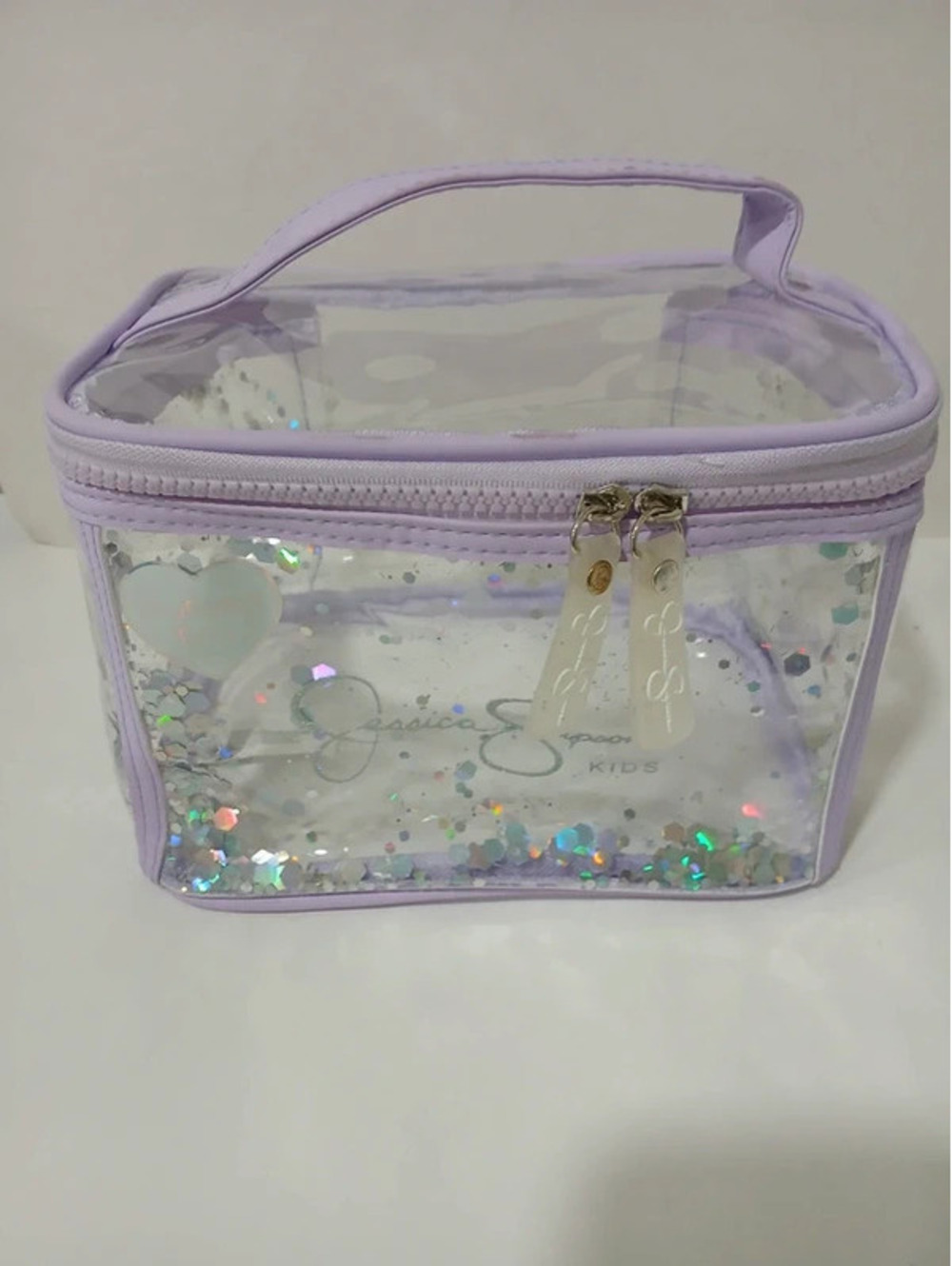 Purple girl makeup bag